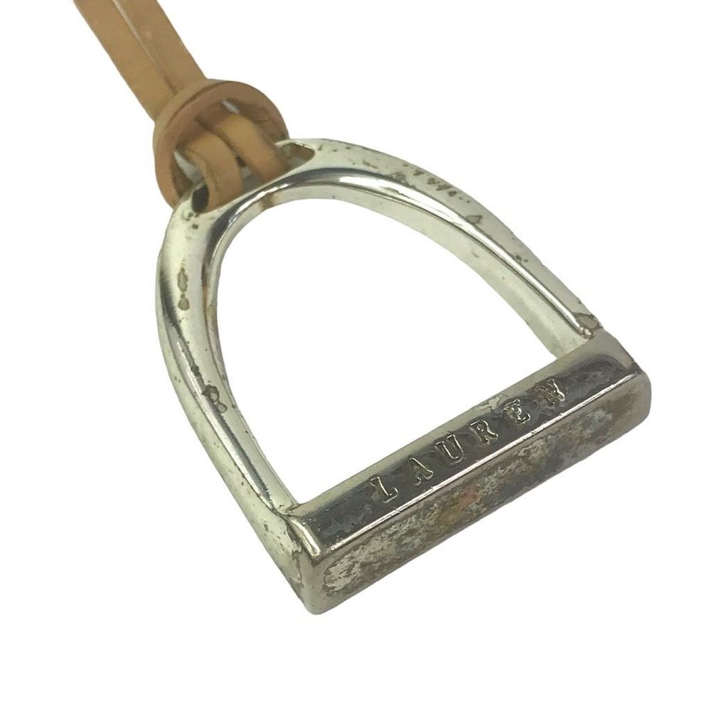 Ralph Lauren Bag Charm RL Logo Loop Strap Hangtag Hanging Key Fob Horse Western - Picture 5 of 9